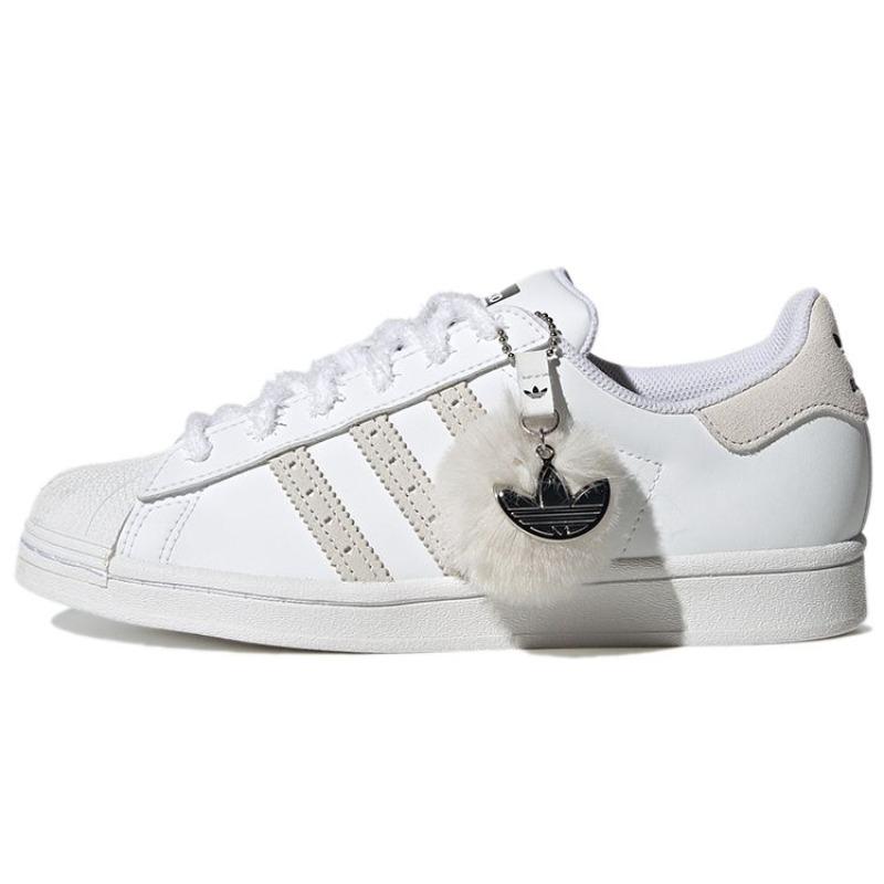 Adidas Originals Superstar Comfort Cushioning Wear Resistant Low Top Skate Shoes Women s White Grey GX3640 36.5 белый