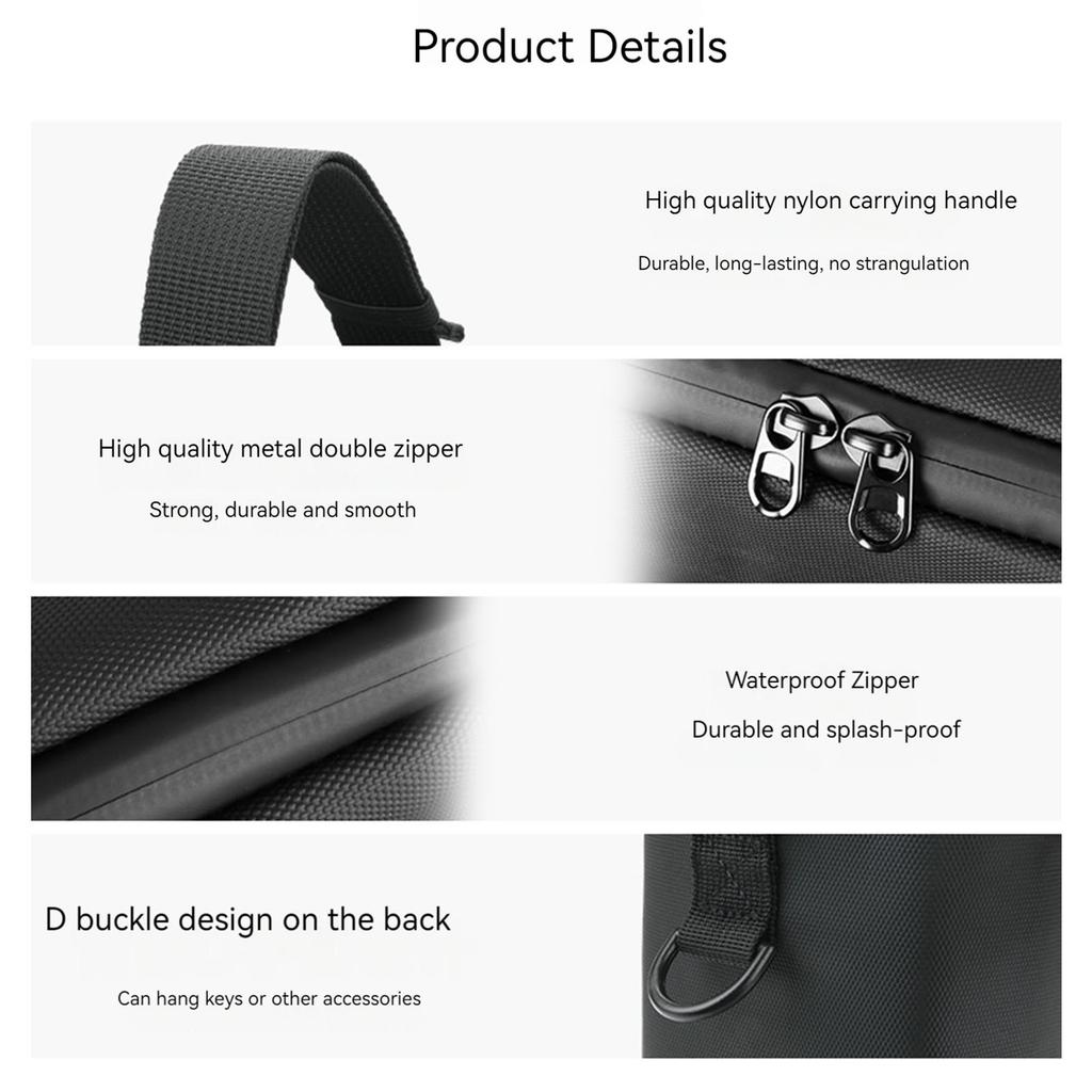 Portable Speaker Bag Fit for Turtlebox Ranger Speaker Storage Sleeve Pouch Water Resistant with Detachable Handle &Zipper Pocket