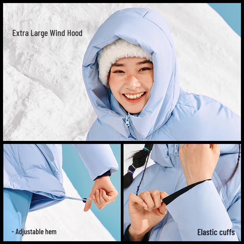 Camel Women's Winter Hooded Puffer Down Jacket M25CAU7057