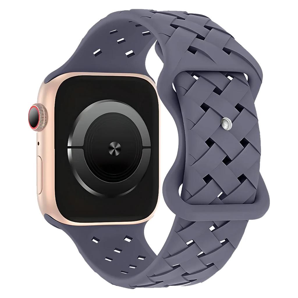 Silicone Strap for Apple Watch Band Ultra 2 49mm 46mm 45mm 44mm 42mm Sport Breathable Bracelet For IWatch Series 10 9 8 7 6 SE 5