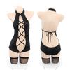 Open Crotch Outfits Hollow Erotic Lingerie Open Chest Bodysuit Elasticity Mesh Body Stocking Hollow Perspective Crotchless Set