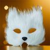 Plastic Long Hair Foxes Party Mask Lightweight Unisex Costume Accessory For Balls Stage Shows And Role Playing