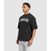 Gymshark Camiseta colegial negra a7a4e bb2j