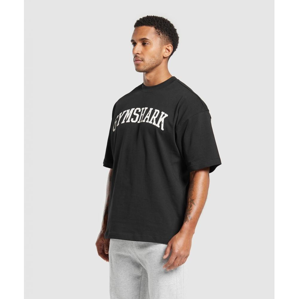 Gymshark CollegiaTe T shirT Black A7a4e Bb2j