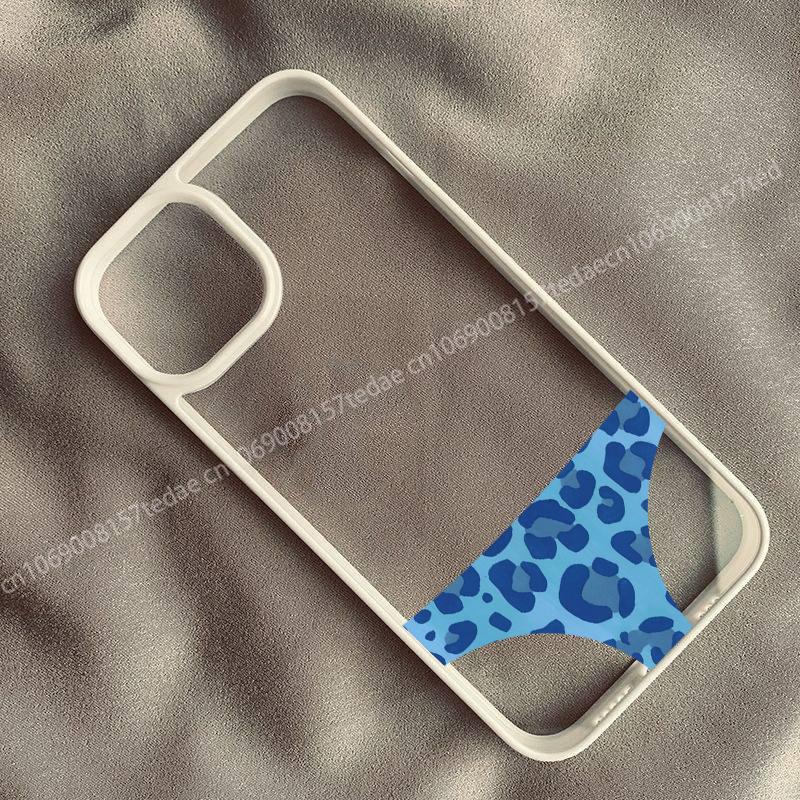 Funny Leopard Prints Panties Clear Phone Case for IPhone 16 15 13 14 12 17 Pro Max 16E INS Creative Y2K Shockproof Back Cover
