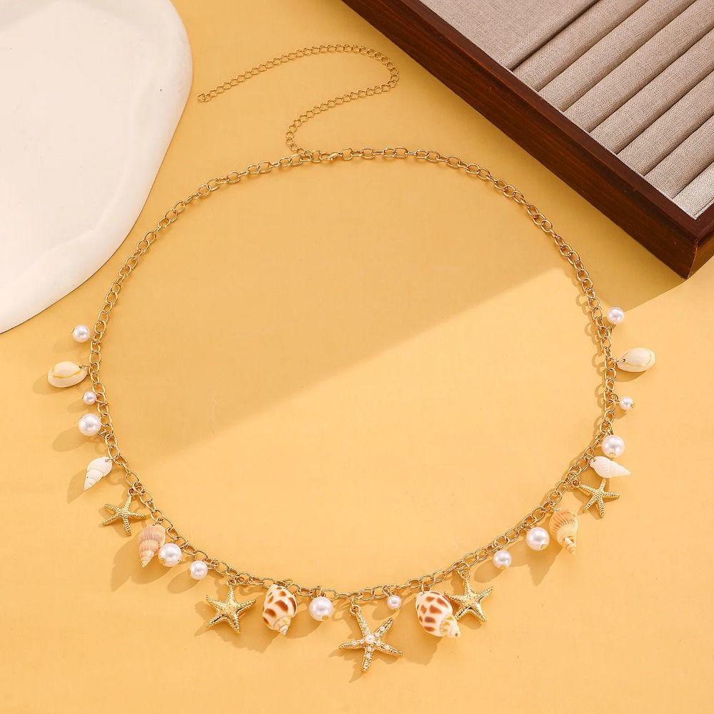 Bohemian Women's shell Bracelet Necklace Shell Shell Starfish Bodychain  Cosplay Accessories