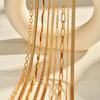 Stainless Steel Strap Chain Handmade Chain Necklace for Women,Gold Color Flat Snake Chain Mesh Necklaces,Classic Jewelry Gifts