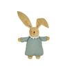 Doudou Králíček Hnízdečko - Lněný Celadon 20 cm - TROUSSELIER - Vícebarevný