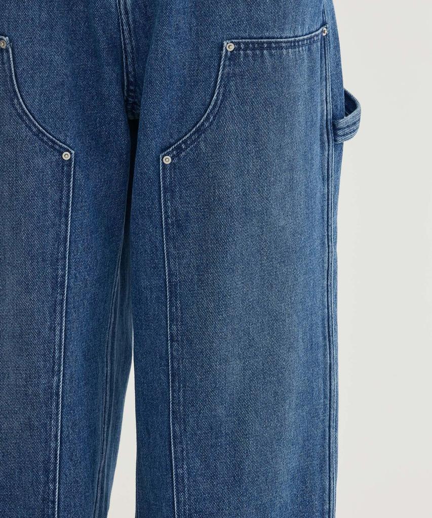 COVERNAT Wide Carpenter Double Knee Denim Pants Blue