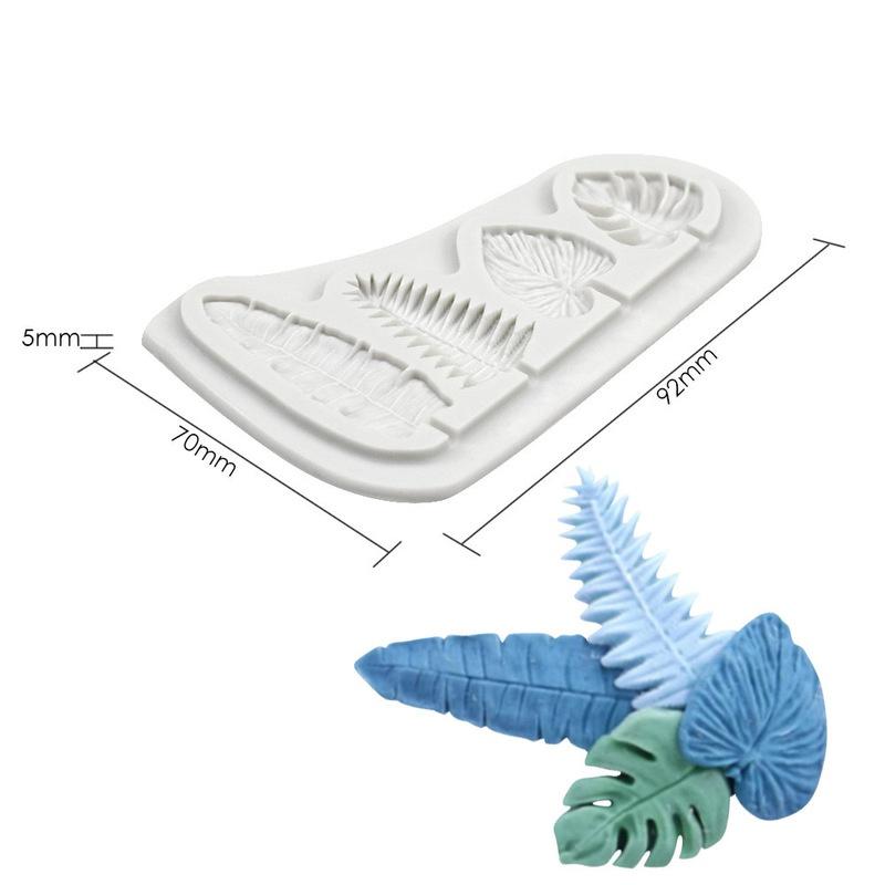 1 Pcs New Leaves Cake Mould Silicone Mold Chocolate Candy Baking Fondant Cake Decorating Tools Fan Shaped Resin Kitchen Tools