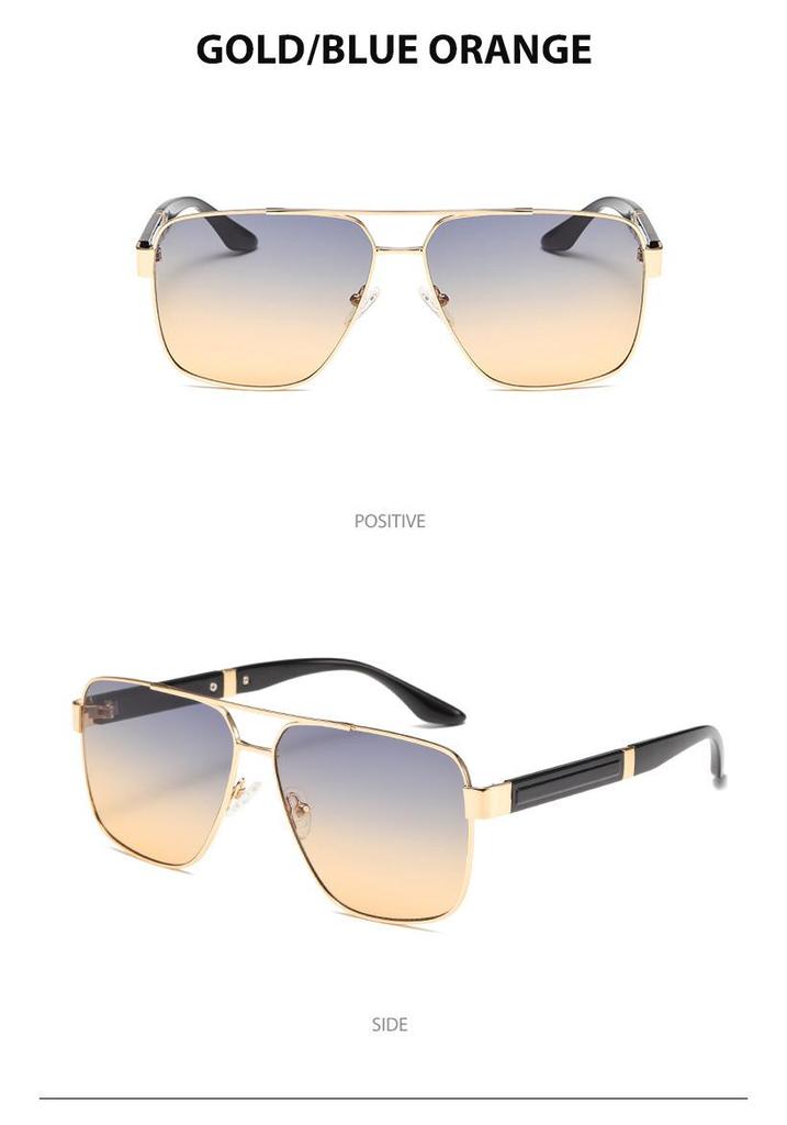 UV Protection Double Bridge Metal Aviator Sunglasses - European & American Style for Outdoor Sports & Driving