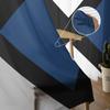 Navy Blue Black Grey Geometric Square Voile Sheer Curtains Living Room Window Tulle Curtain Kitchen Bedroom Drapes Home Decor