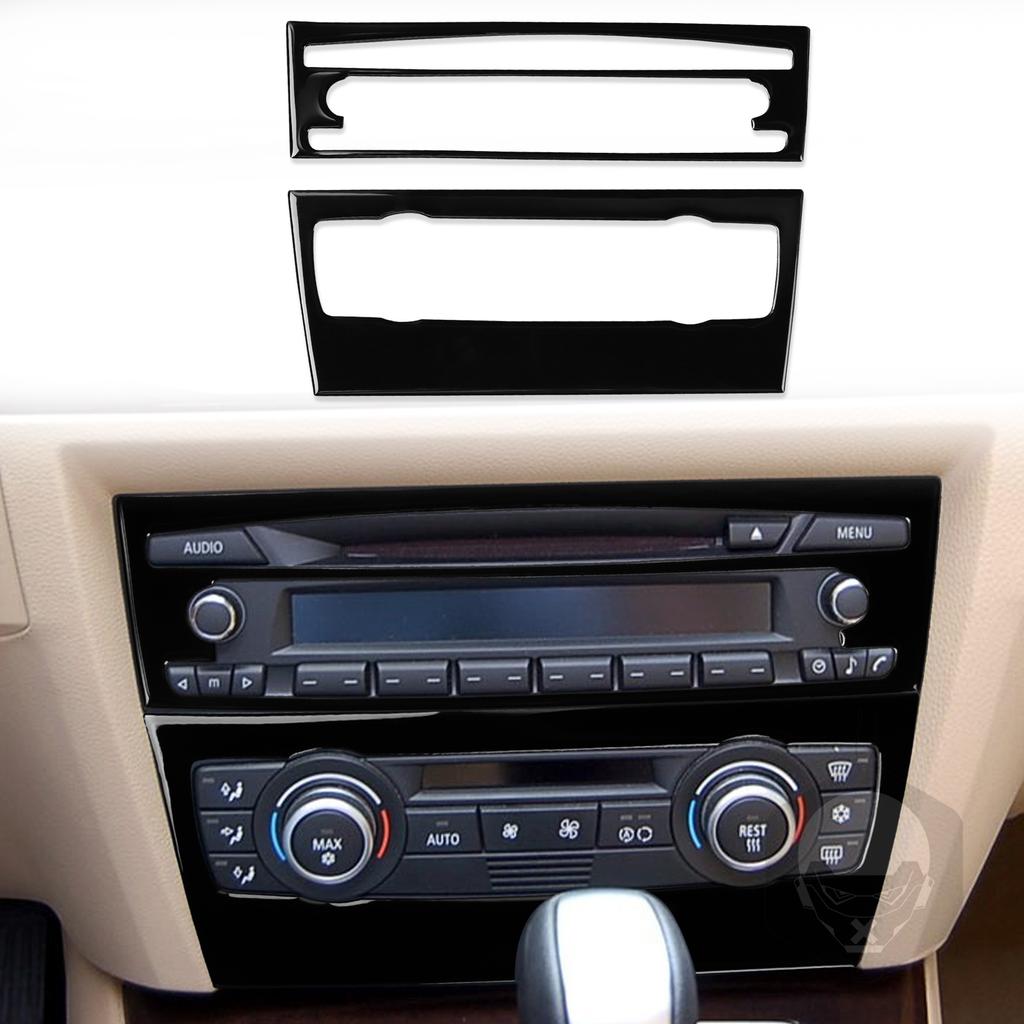 Pannello di Controllo CD Climatizzatore Auto per Bmw Serie 3 E90 E92 2005-2012 Veicolo Cornice Decorativa Nera Accessori Auto Adesivi