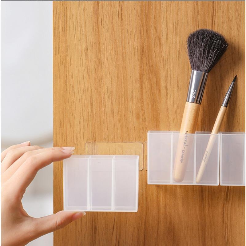 1 Stück Wandmontierter Gitterbox-Spiegelschrank Freies Stanzen Aufbewahrungsbox für kleine Gegenstände Augenbrauenpinzette Schere Augenbrauenstift Pinsel Lippenstift Ablageregal.