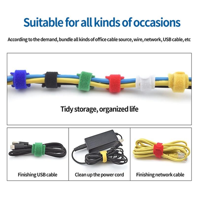 30 Stück lösbare Kabelbinder, Kunststoffbefestigung, wiederverwendbare Kabelbinder, Nylon-Wrap, Reißverschluss, Bündel, Bandage