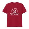 Womens T Shirt I Wear White For My Mom Ribbon Lung Cancer Awareness Black 2XL Vintage Washed Breathable Comfortable Stylish