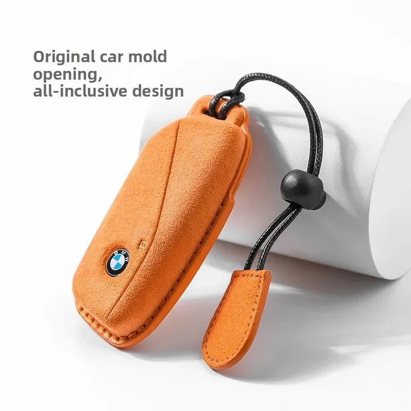 BAAWW1 BMW Car Key Cover Liquid Crystal Screen Protector Blade Buckle Case for 7 Series 740 730 535 X5 6 7 Luxury Automobile Key Holder
