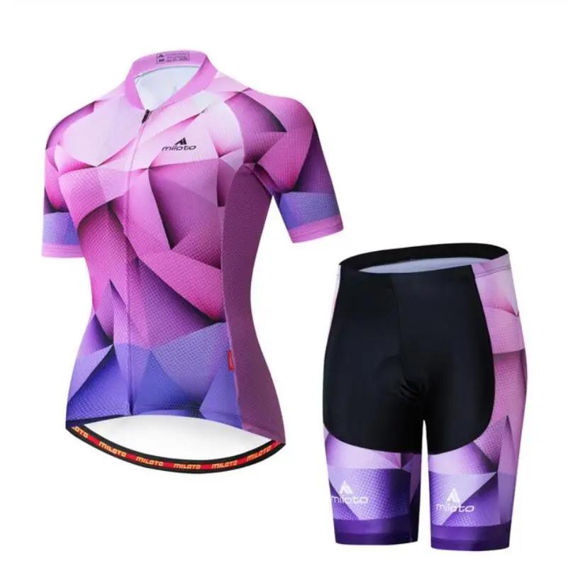 Women Pro Team Bike Summer Cycling Jersey Set Clothes Bicycle Clothing Breathable Cycling Set Maillot Ropa Ciclismo