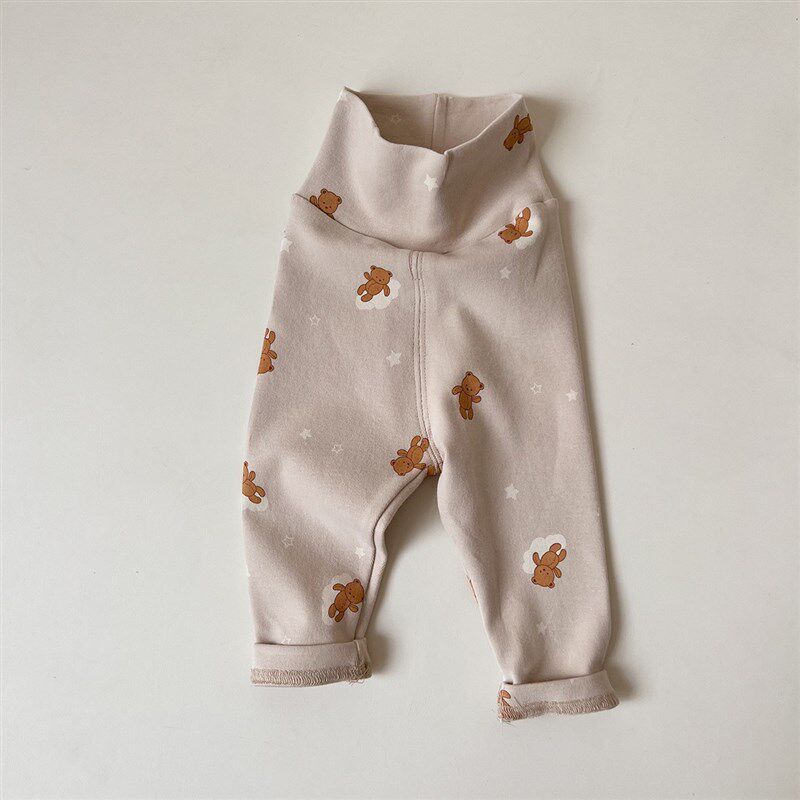 

Baby Autumn Loungewear Onesie with Cute Cartoon Print, Long-Sleeve Romper for Boys and Girls Milk Bear Belly Pants 66