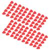 100Pcs Red Wooden HeartShaped Ornament SelfAdhesive DIY Hand Made Home Decoration