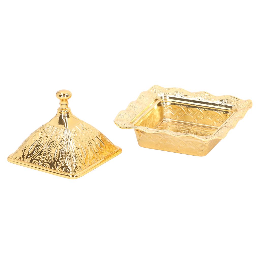 Bol à Sucre Vintage Doré Avec Couvercle - Décoration Mariage Et Buffet De Cuisine