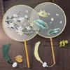 1pc Chinese Double-sided Embroidery Fan, Suzhou Embroidery, Dance Performance Specific Fan, Chinese Decorative Craft Fan