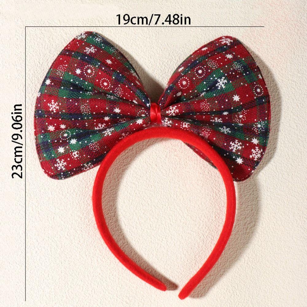 Cute Bowknot Hair Hoop Shiny Christmas Headwear  Merry Christmas Decorations