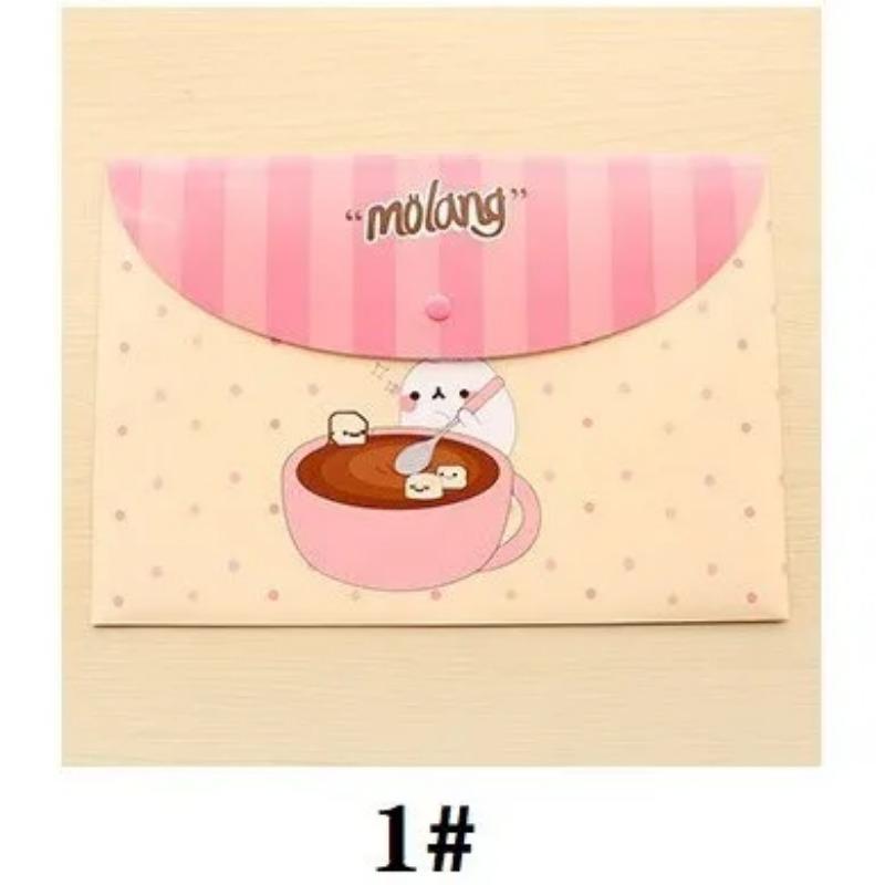 Durable Folder Snap Rabbit A4 File Case Kawaii Animal Document Organizer Storage Bag Office School Supplies Stationery Kids Gift