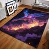 1PC Purple Dragon Flying Over Flames Carpet for Living Room Bedroom Sofa Home Decor Rus Non-slip Floor Mat Luxury Gift