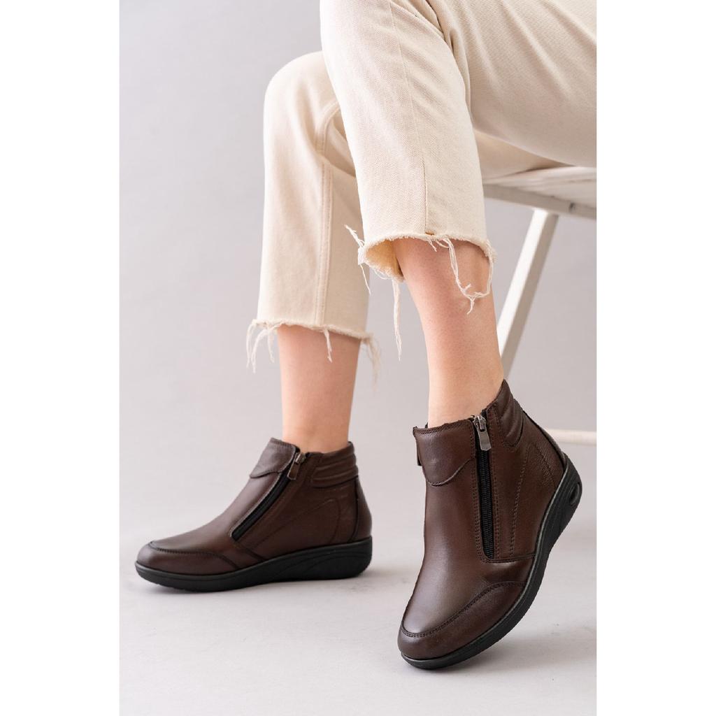 Genuine Leather Full Ortapedik Special Based Fur Fur Cold Air Resistant Rubber Base Mother Bot