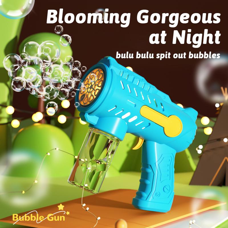 New Outdoor Bubble Toy with Bubble Gun Children's Holiday Gift Play with a Large Amount of Bubbles Without Battery Bubble Water