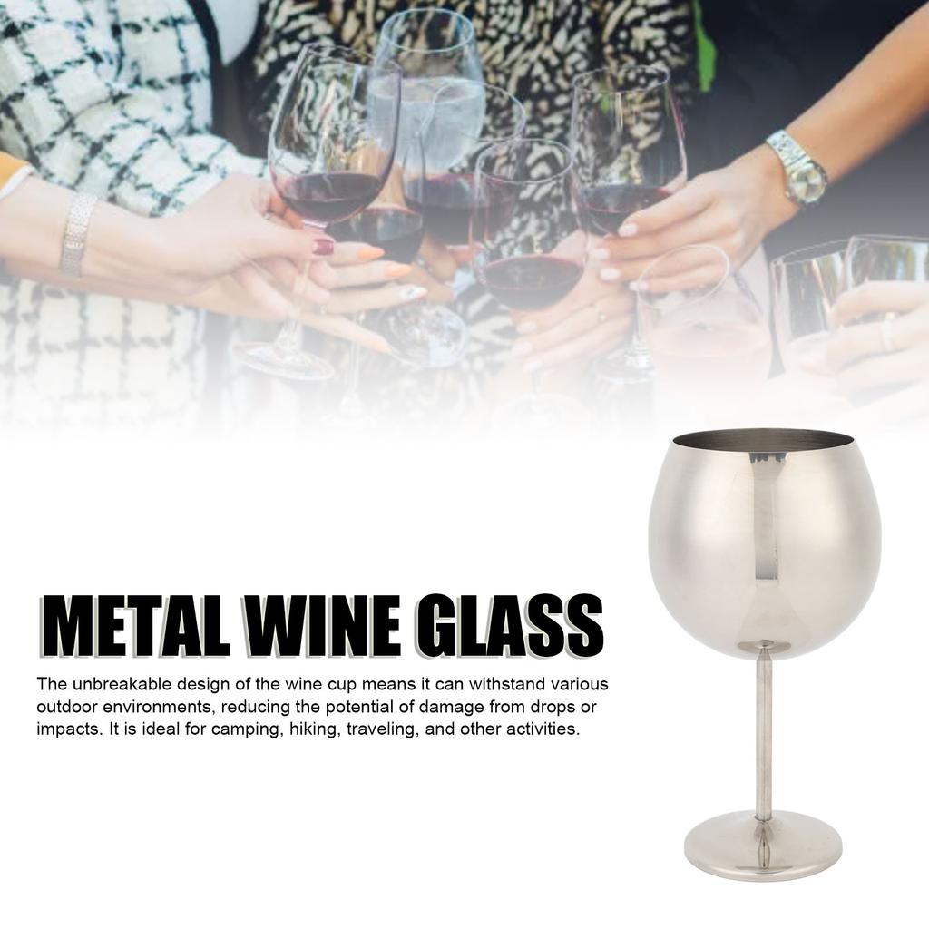 700ml Edelstahl Weinglas Outdoor Isolierbecher Unzerbrechliches Trinkglas für Camping Wandern und Reisen