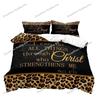 Leopard Duvet Cover Queen Bedding Sets, Black Luxury Comforter Quilt Cover,Fashion Cheetah Print Gifts for Men Women Luxury Gift