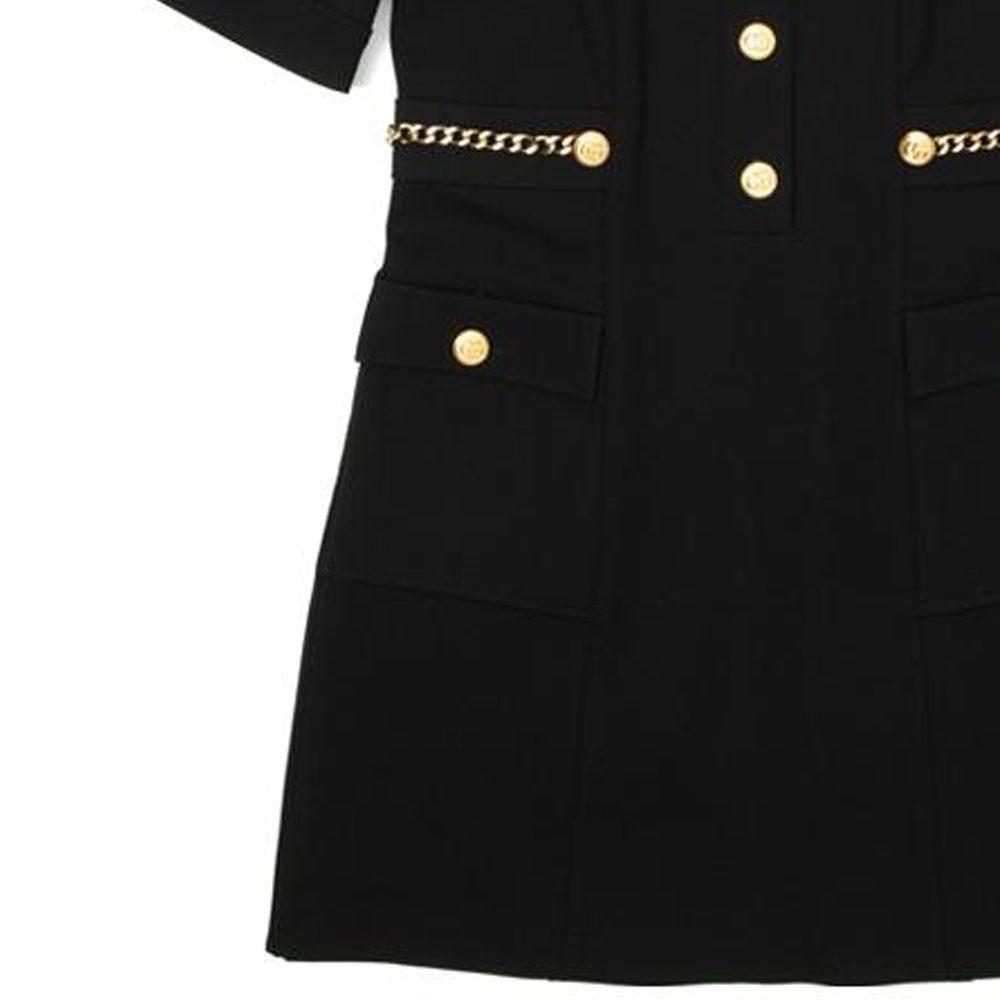 GUCCI Short Sleeved Dress Women's Black 693034-XJD8U-1000
