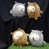 Shinada Plush Round Owl (L) Plush Toy, Gray, Snail