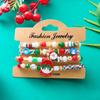 4pcs/set Christmas Tree Christmas Beads Bracelets Santa Christmas Jewelry  Girl