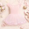 Butterfly Bow Gymnastics Tutu Skirts Breathable Kids Ballet Leotard  Ballet Dancewear