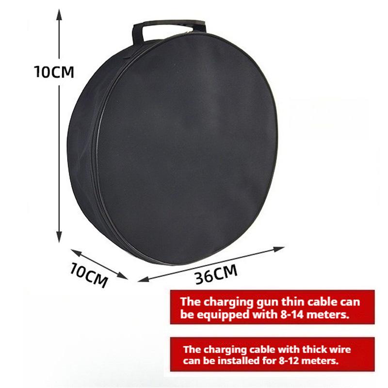 

1PC Car-Mounted Charging Gun Storage Bag Waterproof Flame-Retardant Charging Gun Bag EV Charging Cable Storage Bag