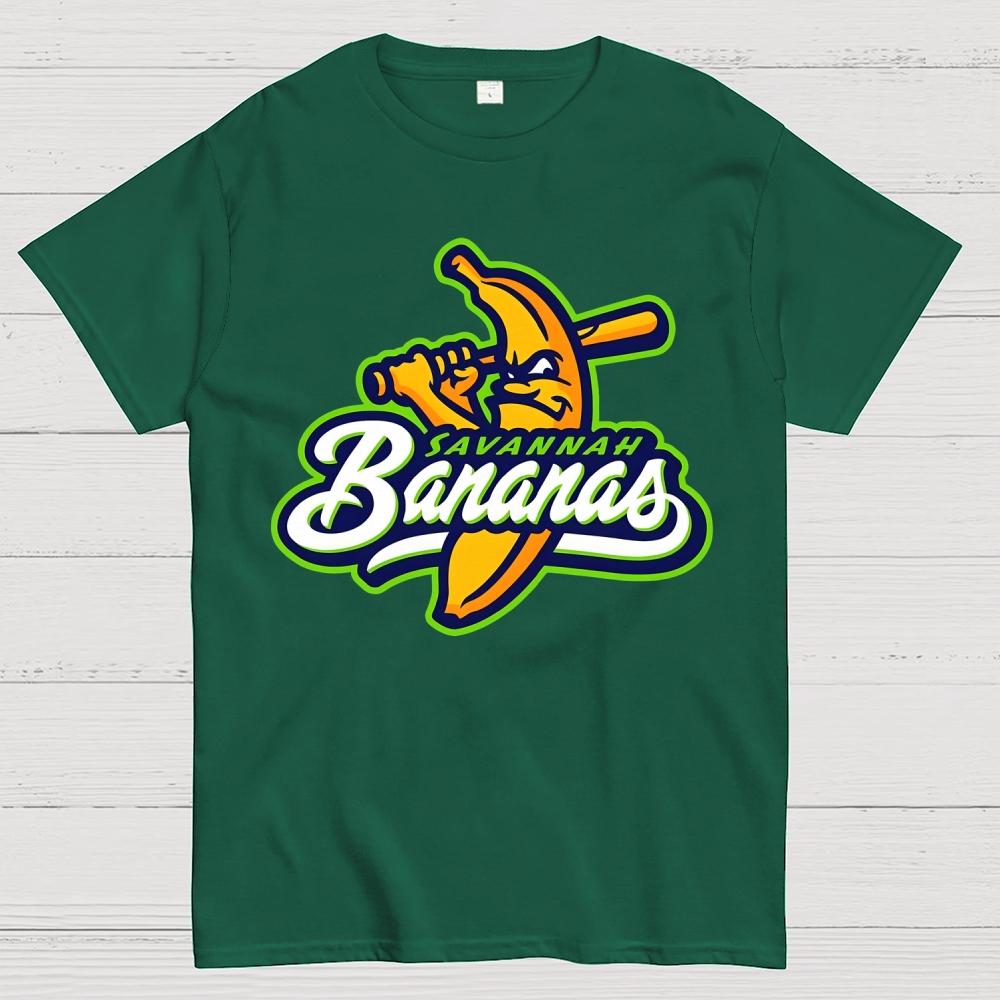 Savannahs Bananas Logo Unisex 100% Cotton Summer Casual Cool Loose T-Shirt