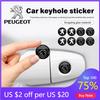 2026 Hot Car Sticker Car Door Lock Keyhole Stickers Anti-blocking For Peugeot 106 107 205 206 207 208 301 308 307 407 508 3008 2