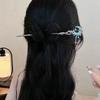 Bastoncini per capelli vintage con stella e pietra di luna, per donne, stile cinese, con nappe a croce, bacchette per capelli, accessori per capelli