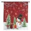 Weihnachts-Schneemann-Schneeflocke, rot, moderne Tüllvorhänge für Wohnzimmer, Schlafzimmer, Zuhause, Küche, Fenster, transparente Vorhänge