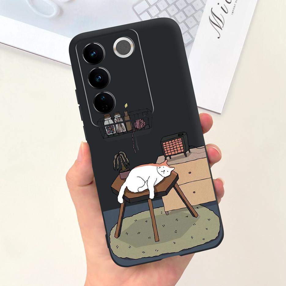 For Vivo V27 Case Vivo V27e V2237 Cute Fashion Painted Cover Soft Silicone Phone Case For Vivo V27 Pro V 27 V27e Back Cover Bags