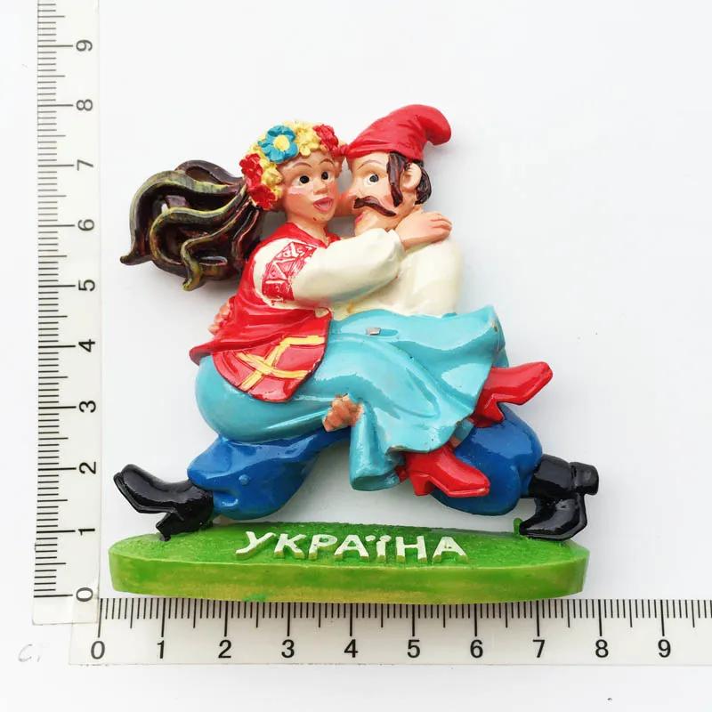 Ukraine Tourist Souvenirs Fridge Magnets Swallow Castle Mini Picture Frame Creative Home Decoration Resin Magnetic Stickers