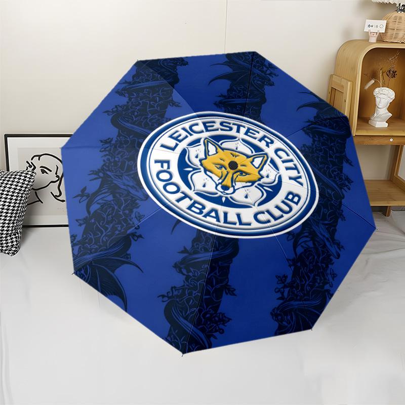 1pc Leicester City FC Umbrella, Sun Protection, And UV Shielding. It Has Eight Sturdy Ribs for Outdoor Use And Perfect As a Holiday Gift