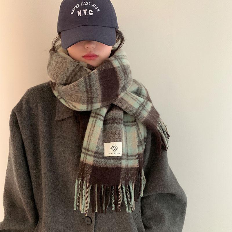 Winter new high-end wind warm scarf soft men's women's universal scarf women's winter