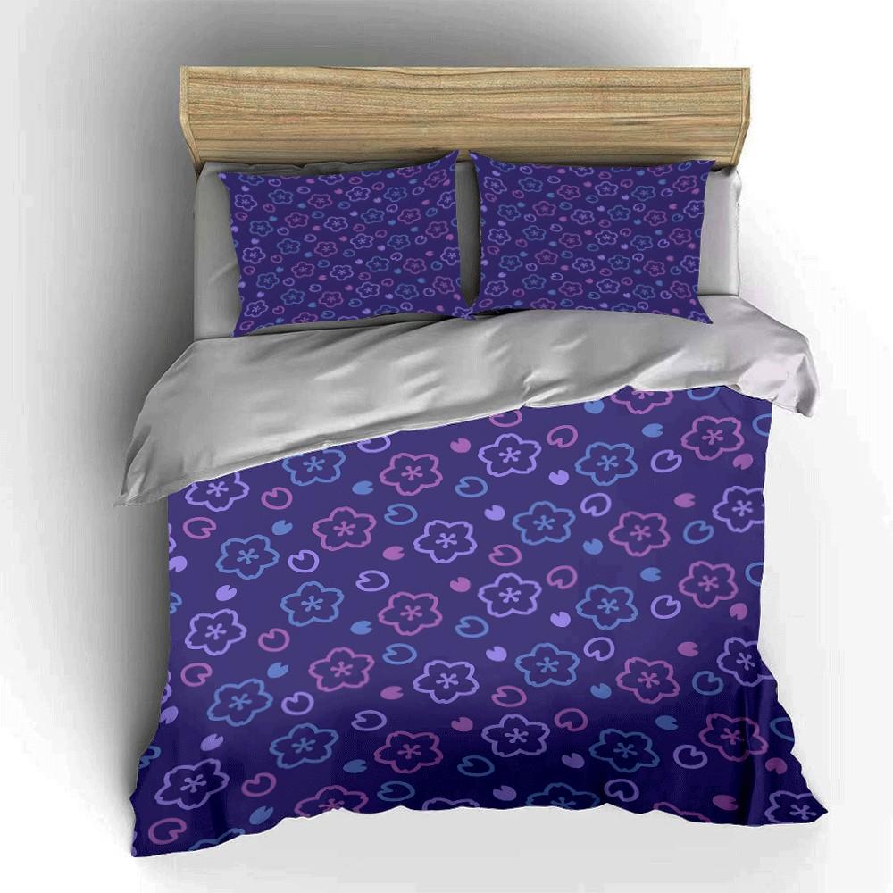 Floral Pattern Three-Piece Set Design Exquisite three-piece bedding set gift for kids and adults