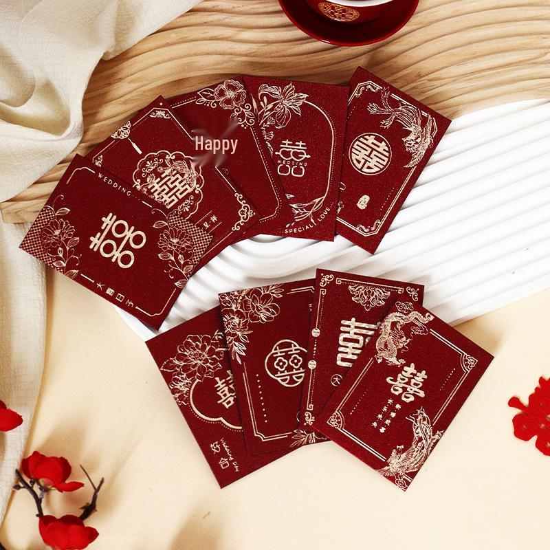 Elegant Red Envelope for Wedding, Engagement, and Special Occasions - High-End Guest Gift Red Packet.