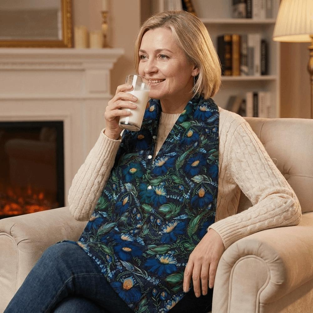 Breathable Adult Oil-proof Bib Skin-friendly Eating Smock Creative Elderly Bib Nursing Home