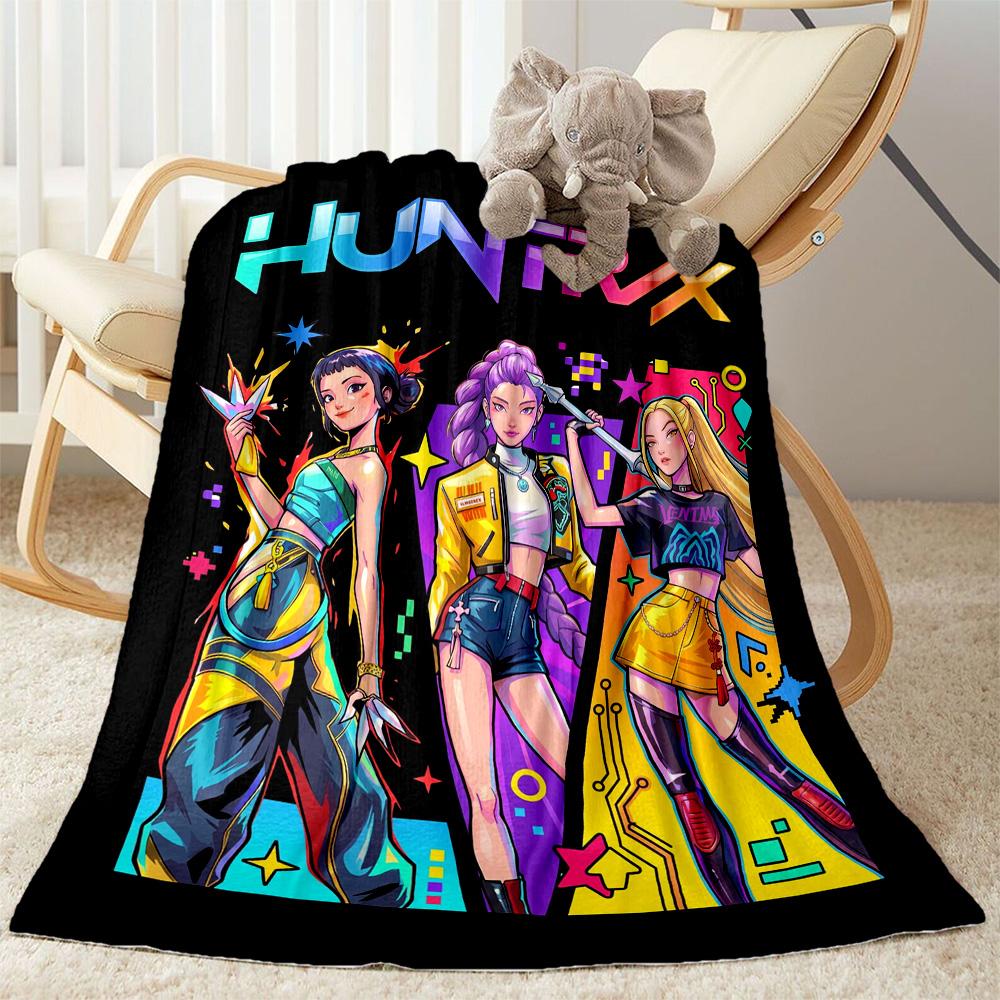 Huntrx Cyberpunk Fashion Blanket Comfortable Perfect for Chair Sofa Seaside All-Season Use Digital Print Best Holiday Gift for Friends Family